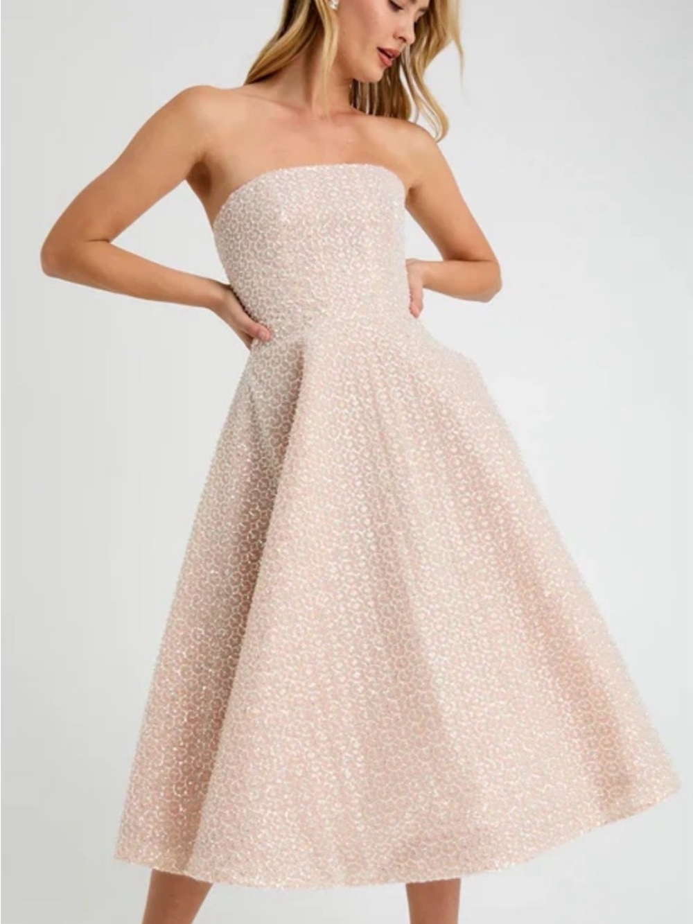 Helsi Vivi Strapless Beaded Fit & Flare XL